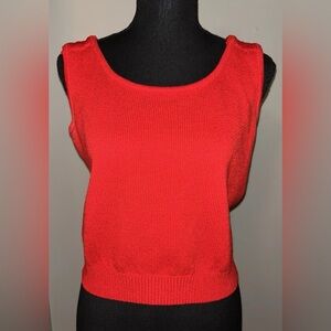 St John Womens Sweater Size Small Red Tank Top